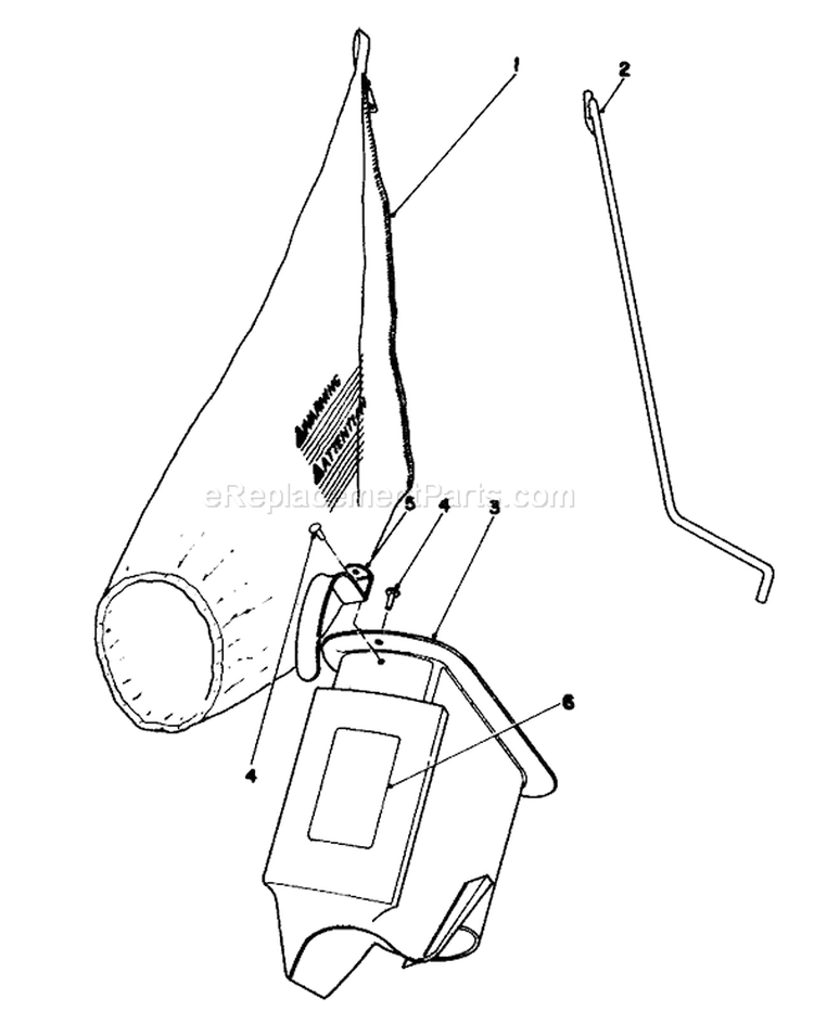 Bagging Kit Diagram and Parts List for 16299 4000001-4999999 - 1984 Toro Lawn Mower