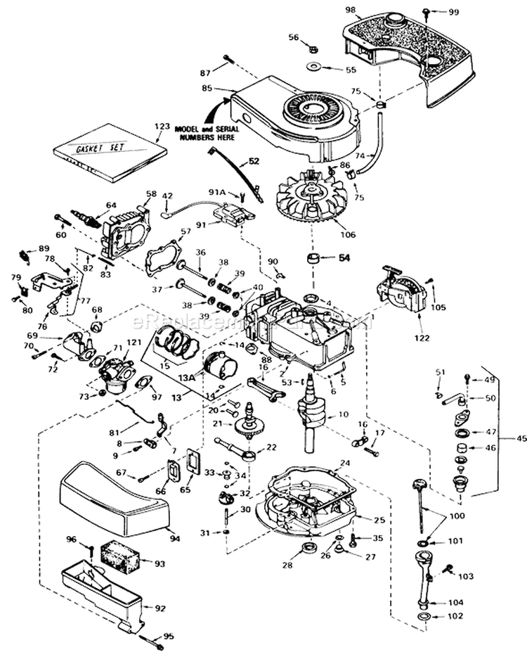Page E Diagram and Parts List for 16299 4000001-4999999 - 1984 Toro Lawn Mower