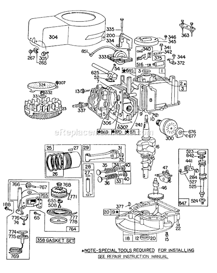 Page G Diagram and Parts List for 16300 1000001-1999999 - 1981 Toro Lawn Mower