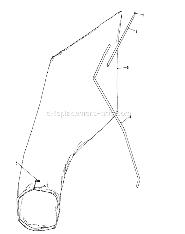 Giant Bagging Kit Diagram and Parts List for 16300 1000001-1999999 - 1981 Toro Lawn Mower