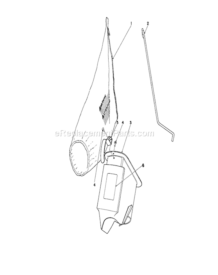 Bagging Kit Diagram and Parts List for 16320 1000001-1999999 - 1981 Toro Lawn Mower