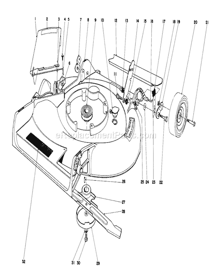 Page O Diagram and Parts List for 16310 9000001-9999999 - 1979 Toro Lawn Mower