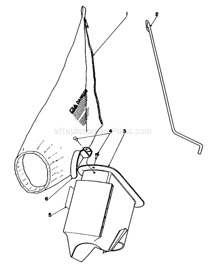 Bagging Kit Diagram and Parts List for 16330 5000001-5999999 - 1985 Toro Lawn Mower