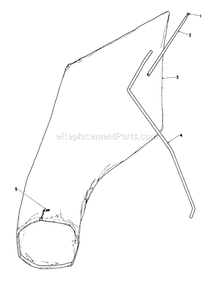Giant Bagging Kit Diagram and Parts List for 16340C 6000001-6999999 - 1986 Toro Lawn Mower