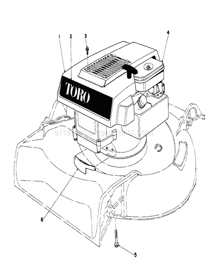 Engine Assembly Diagram and Parts List for 16350 9000001-9999999 - 1979 Toro Lawn Mower