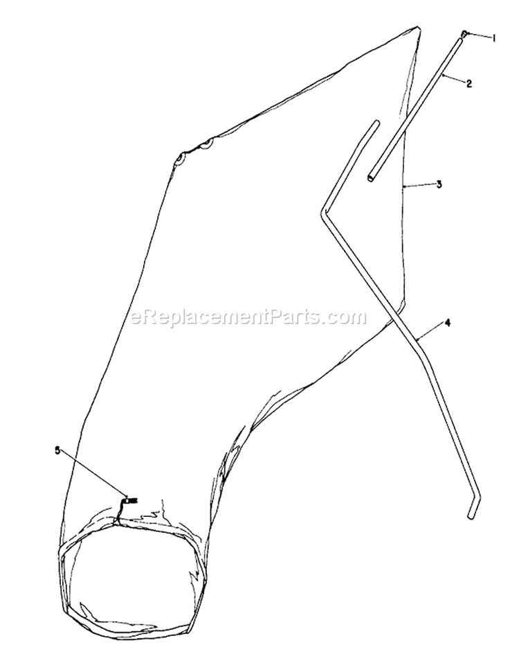Giant Bagging Kit Diagram and Parts List for 16380 0000001-0999999 - 1980 Toro Lawn Mower