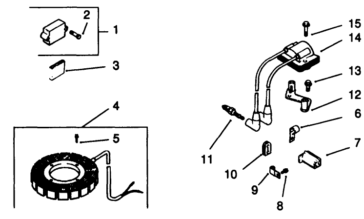 Ignition-Engine Model No. Mv18s-Type 58543 Diagram and Parts List for 30190 20000001 - 29999999 Toro Lawn Tractor Accessories