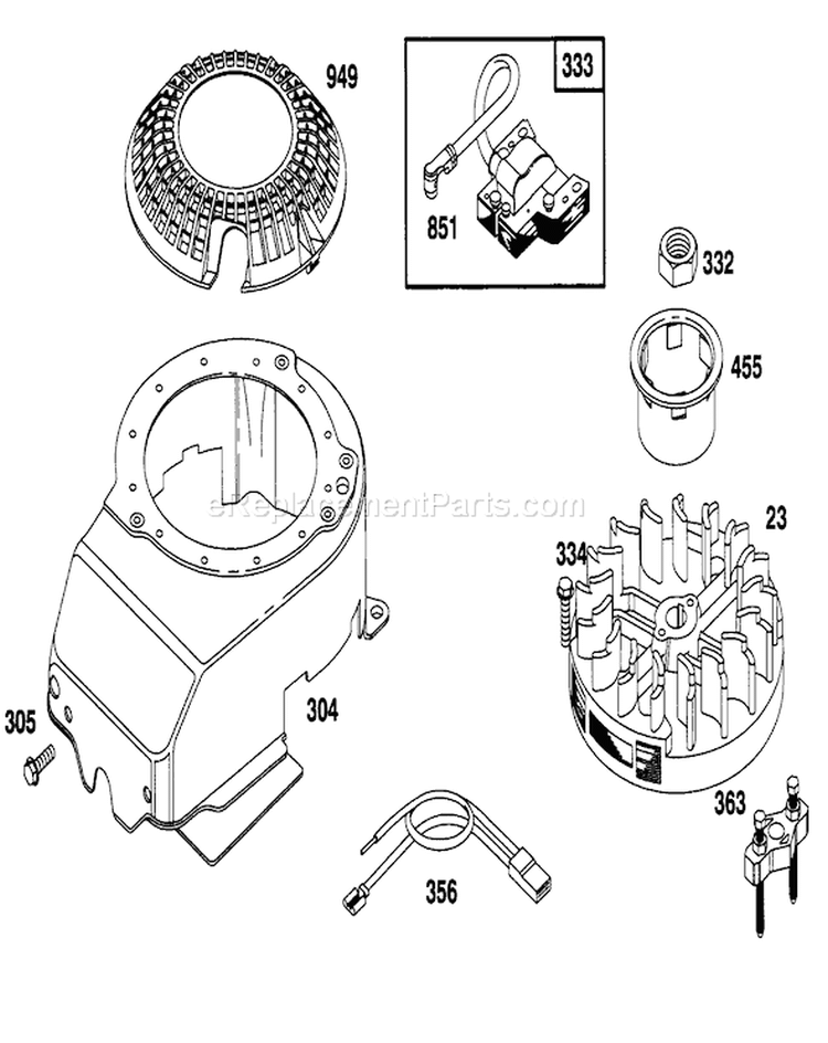 Page H Diagram and Parts List for 16400 6900001-6999999 - 1996 Toro Lawn Mower
