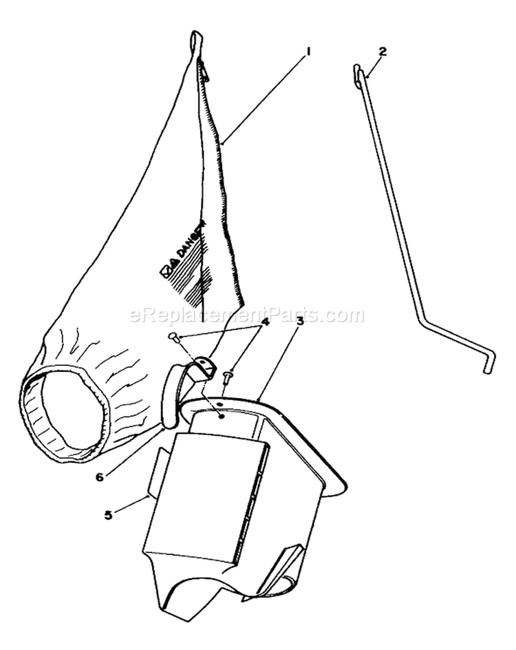 Bagging Kit No. 47-6510 Diagram and Parts List for 16401 39000001-39999999 - 1993 Toro Lawn Mower
