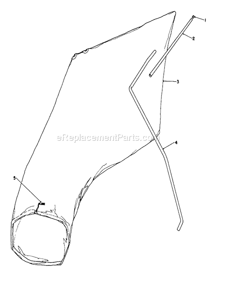 Giant Bagging Kit Diagram and Parts List for 16401 39000001-39999999 - 1993 Toro Lawn Mower