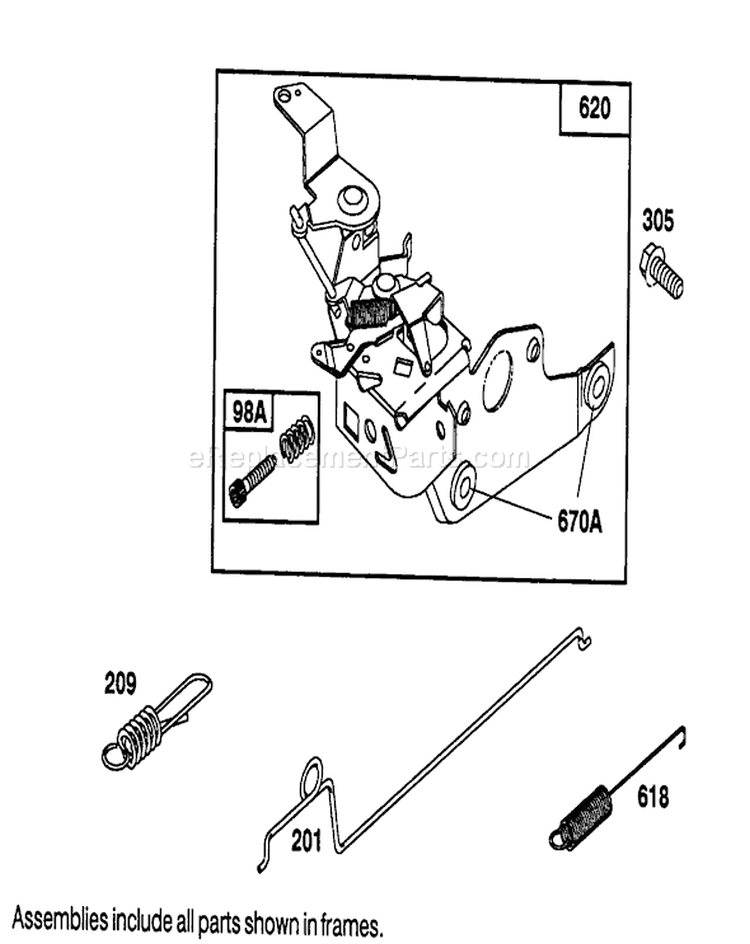 Page F Diagram and Parts List for 16401 39000001-39999999 - 1993 Toro Lawn Mower