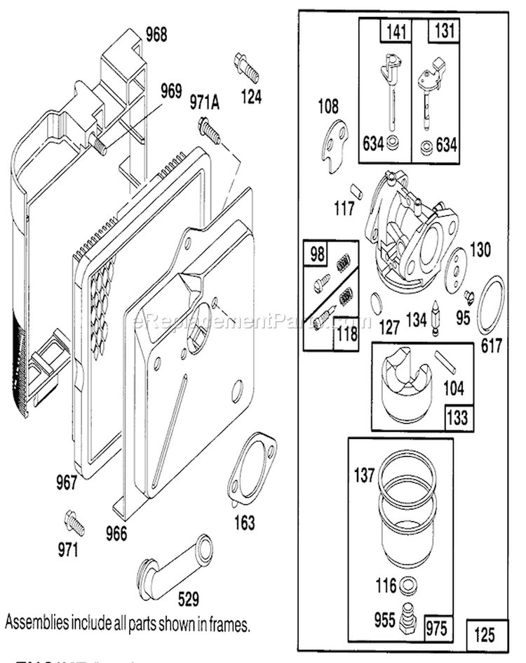 Page D Diagram and Parts List for 16401 4900001-4999999 - 1994 Toro Lawn Mower