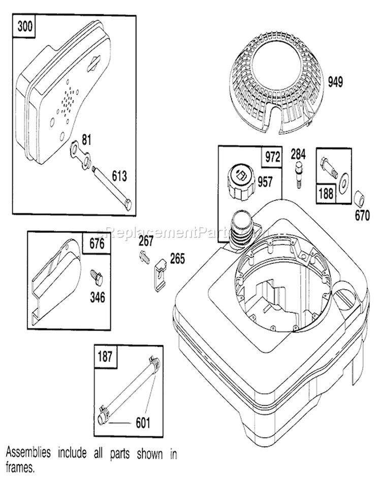 Page H Diagram and Parts List for 16401 4900001-4999999 - 1994 Toro Lawn Mower