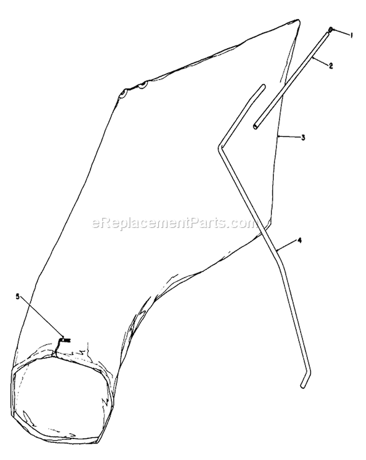 Giant Bagging Kit Diagram and Parts List for 16402 1000001-1999999 - 1991 Toro Lawn Mower