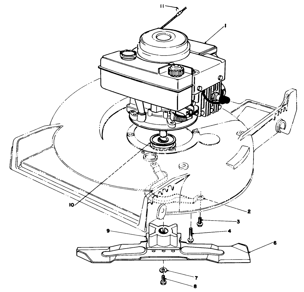 Engine Assembly Diagram and Parts List for 20611 9000001 - 9999999 Toro Lawn Mower