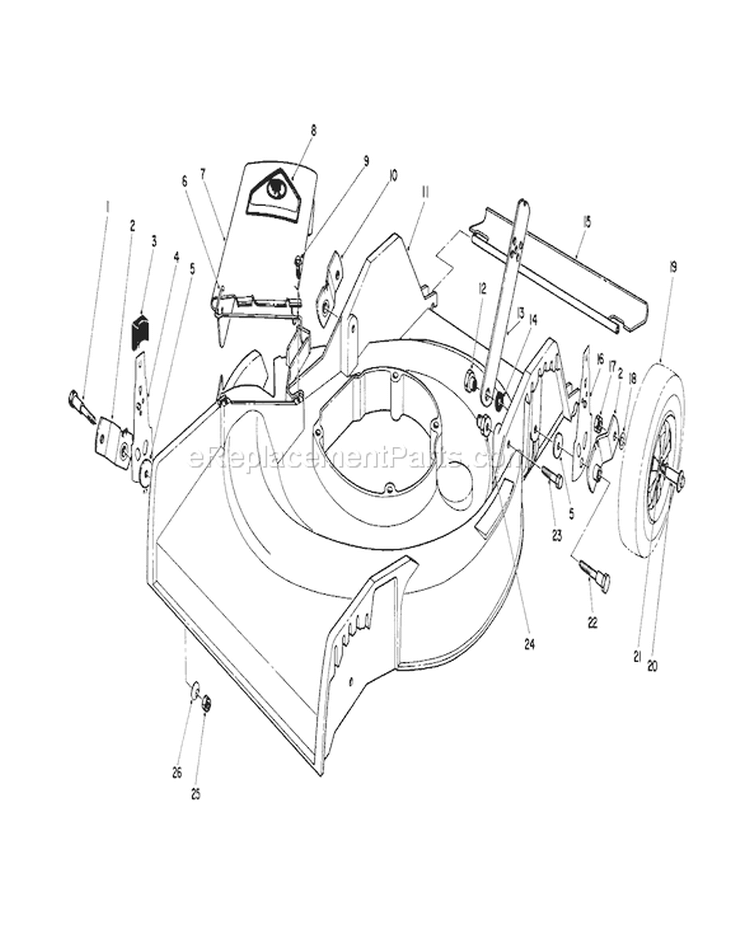 Housing Assembly Diagram and Parts List for 16551 9000001-9999999 - 1989 Toro Lawn Mower