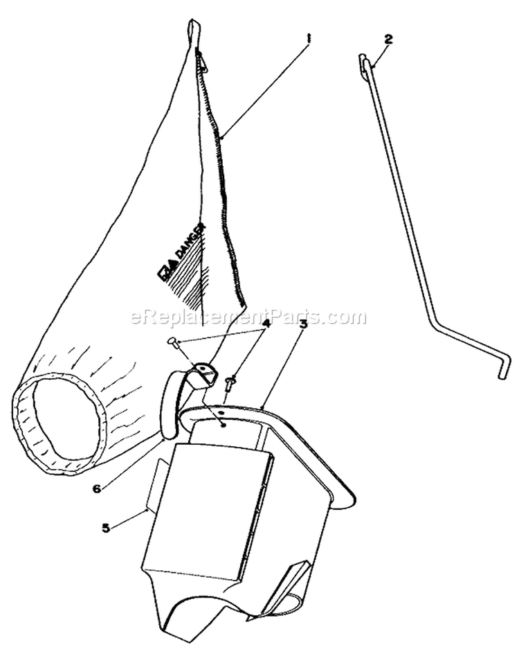 Bagging Kit No. 47-6510 Diagram and Parts List for 16570 3000001-3999999 - 1983 Toro Lawn Mower