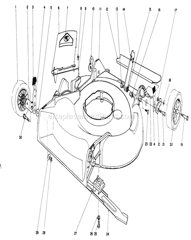 Housing Assembly Diagram and Parts List for 16575 8000001-8012678 - 1988 Toro Lawn Mower