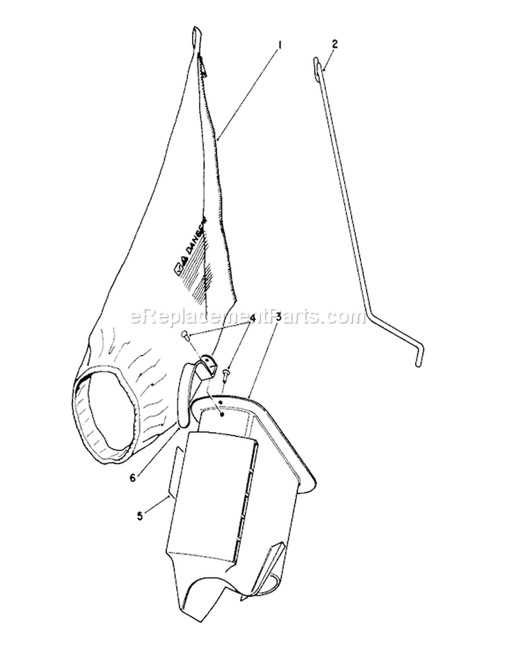 Bagging Kit No. 47-6510 Diagram and Parts List for 16575 0000001-0999999 - 1990 Toro Lawn Mower