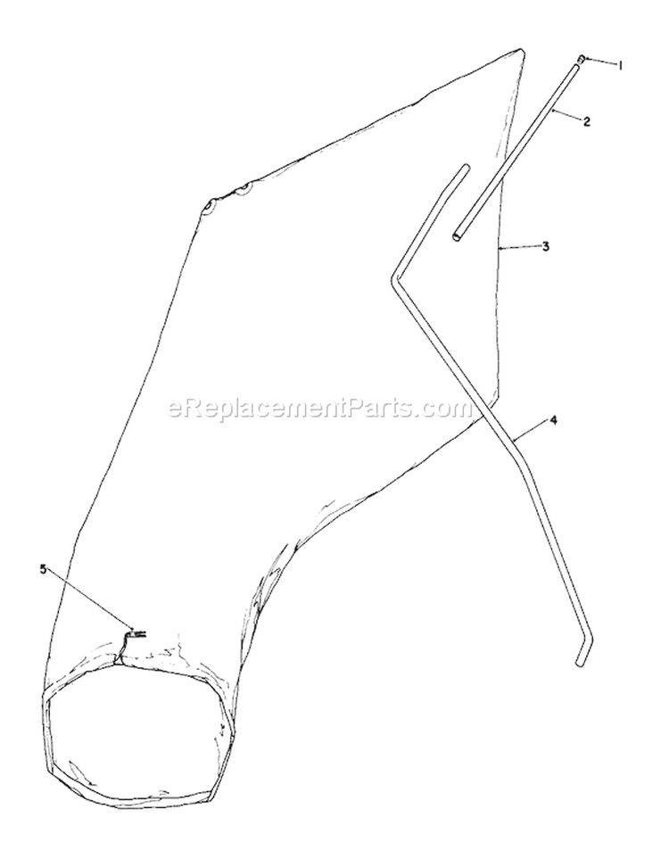 Giant Bagging Kit Diagram and Parts List for 16576 0000001-0999999 - 1990 Toro Lawn Mower