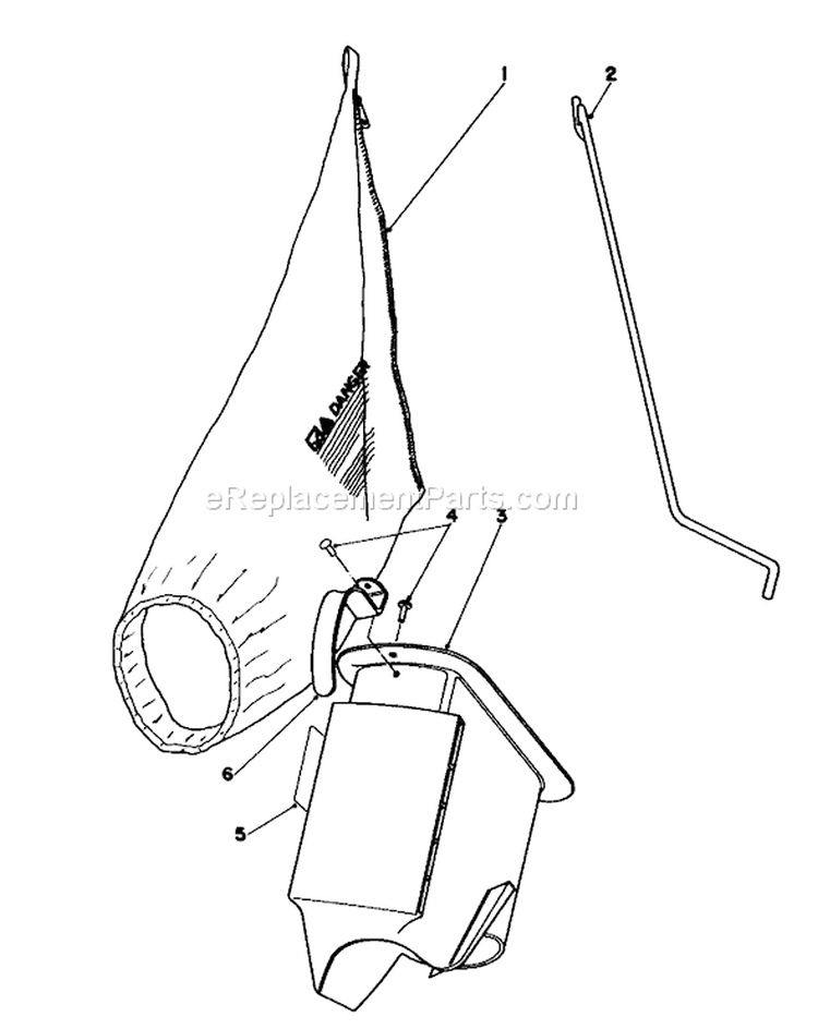 Bagging Kit No. 47-6510 Diagram and Parts List for 16580 3000001-3999999 - 1983 Toro Lawn Mower