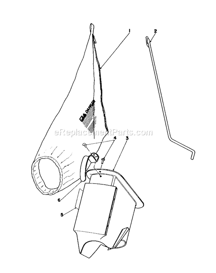 Bagging Kit No. 47-6510 Diagram and Parts List for 16580 4000001-4999999 - 1984 Toro Lawn Mower