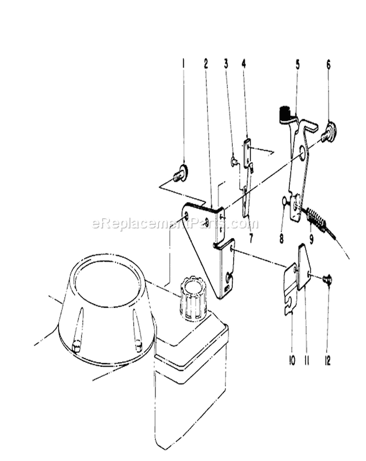 Brake Assembly Diagram and Parts List for 16585C 9000001-9999999 - 1989 Toro Lawn Mower
