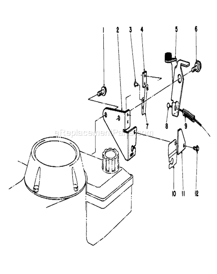 Brake Assembly Diagram and Parts List for 16585 1000001-1999999 - 1991 Toro Lawn Mower