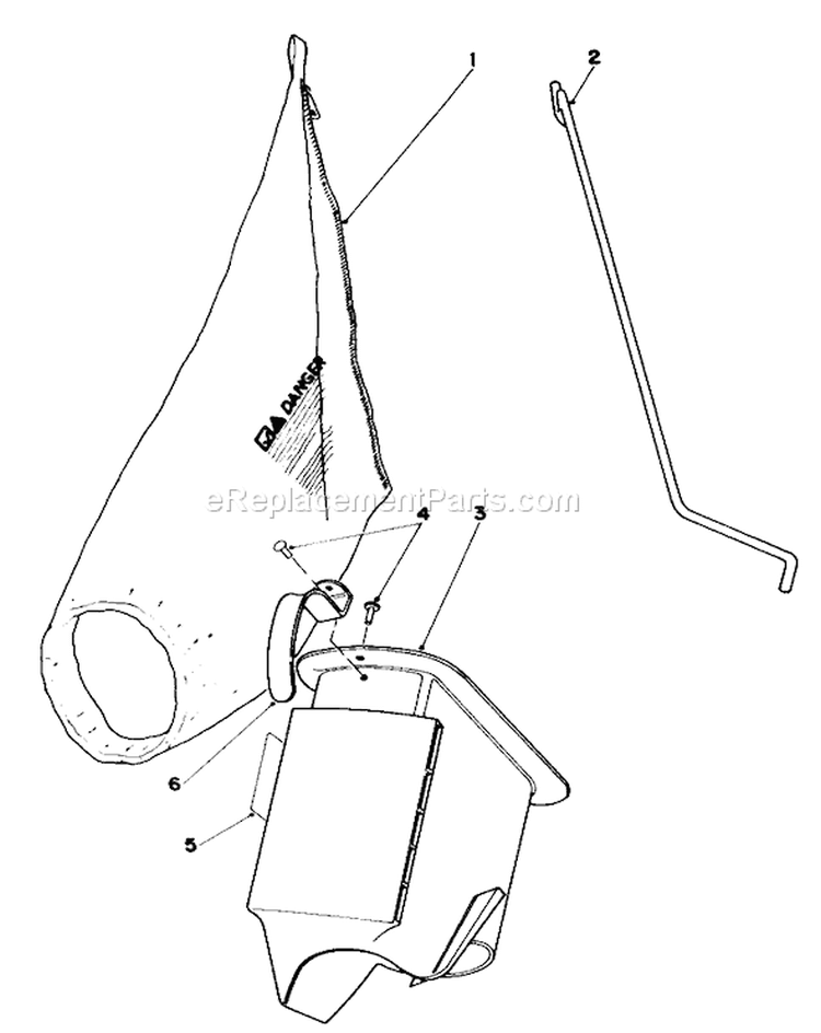Bagging Kit No. 47-6510 Diagram and Parts List for 16585 6000001-6999999 - 1986 Toro Lawn Mower