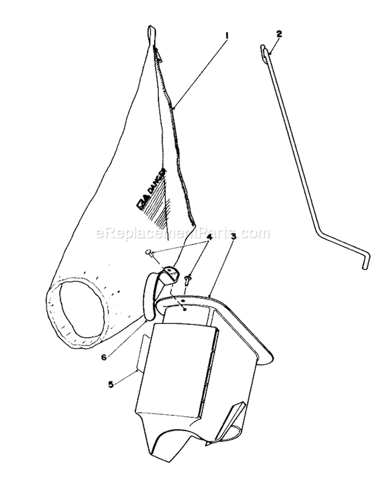 Bagging Kit No. 47-6510 Diagram and Parts List for 16585 7000001-7999999 - 1987 Toro Lawn Mower