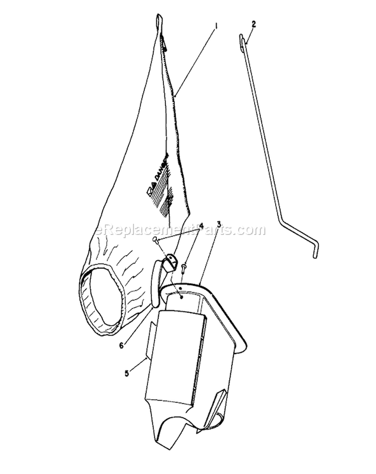 Bagging Kit No. 47-6510 Diagram and Parts List for 16585 8000001-8004251 - 1988 Toro Lawn Mower