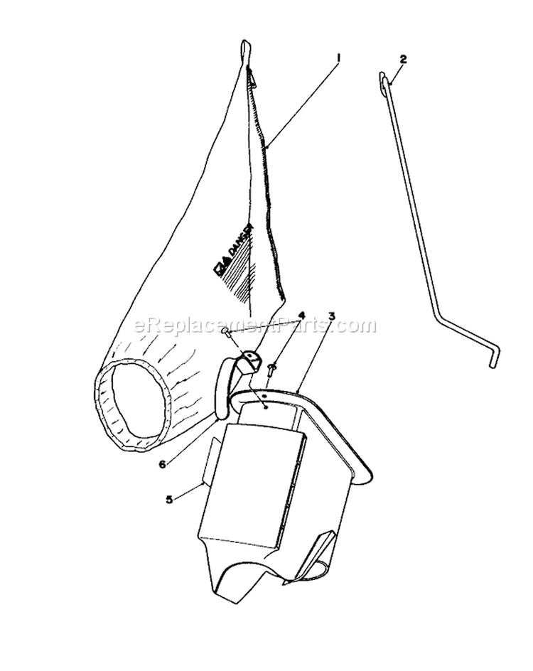 Bagging Kit No. 47-6510 Diagram and Parts List for 16585 8004252-8999999 - 1988 Toro Lawn Mower