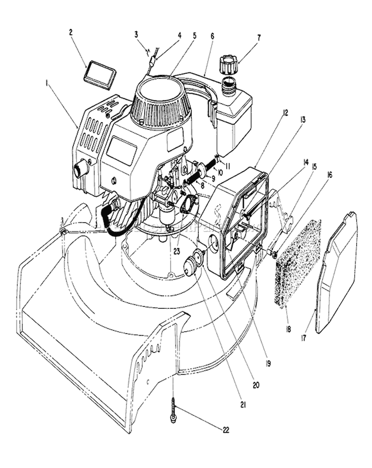 Engine Assembly Diagram and Parts List for 16585 8004252-8999999 - 1988 Toro Lawn Mower