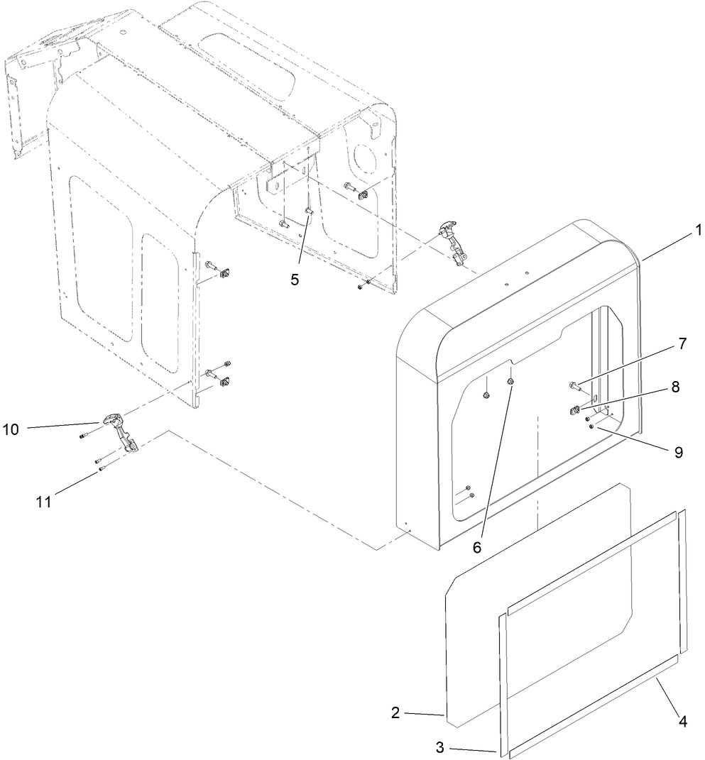Grill Assembly Diagram and Parts List for 25530T 323000000 - 999999999 Toro Lawn Tractor Accessories