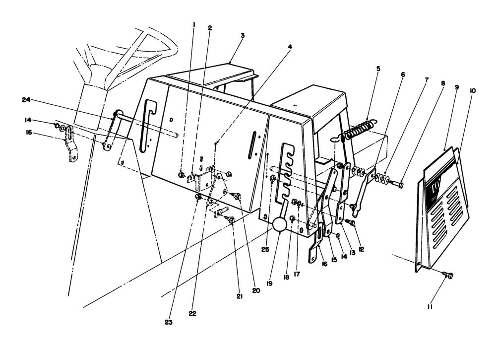Linkage Assembly Diagram and Parts List for 56177 2000001 - 2999999 Toro Lawn Tractor