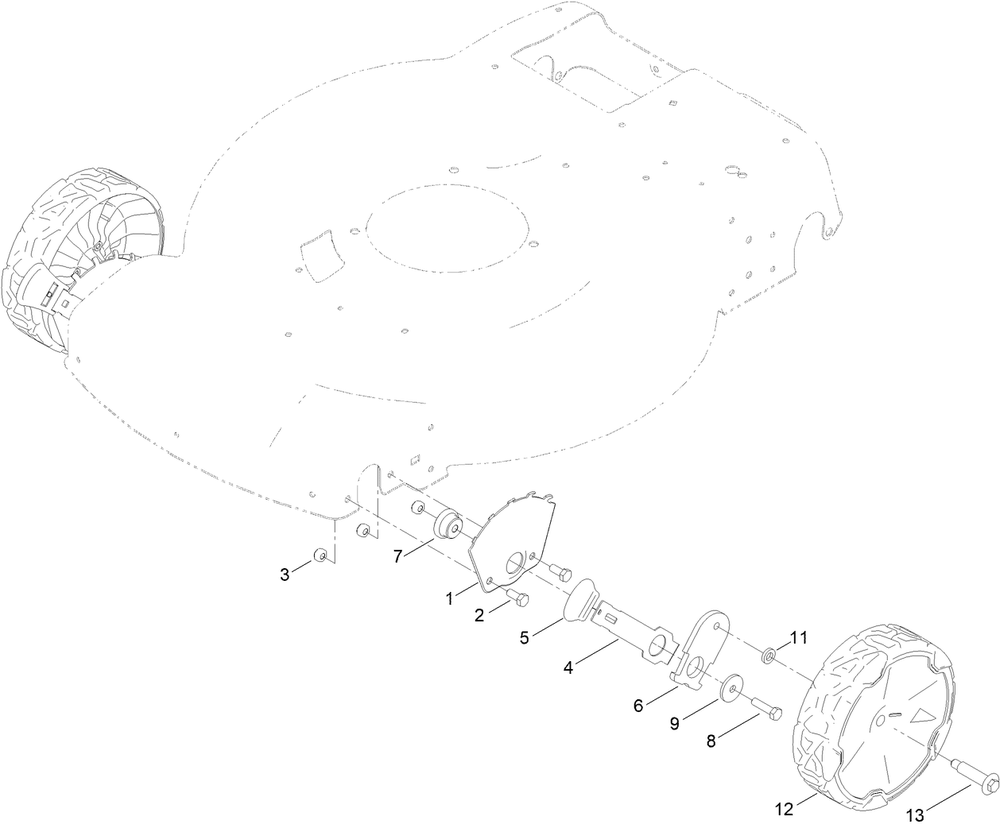 Front Wheel And Height-Of-Cut Assembly Diagram and Parts List for 21465 411961728 - 412899999 Toro Lawn Mower