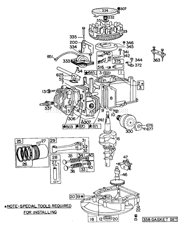 Page C Diagram and Parts List for 16756 8000001-8999999 - 1978 Toro Lawn Mower