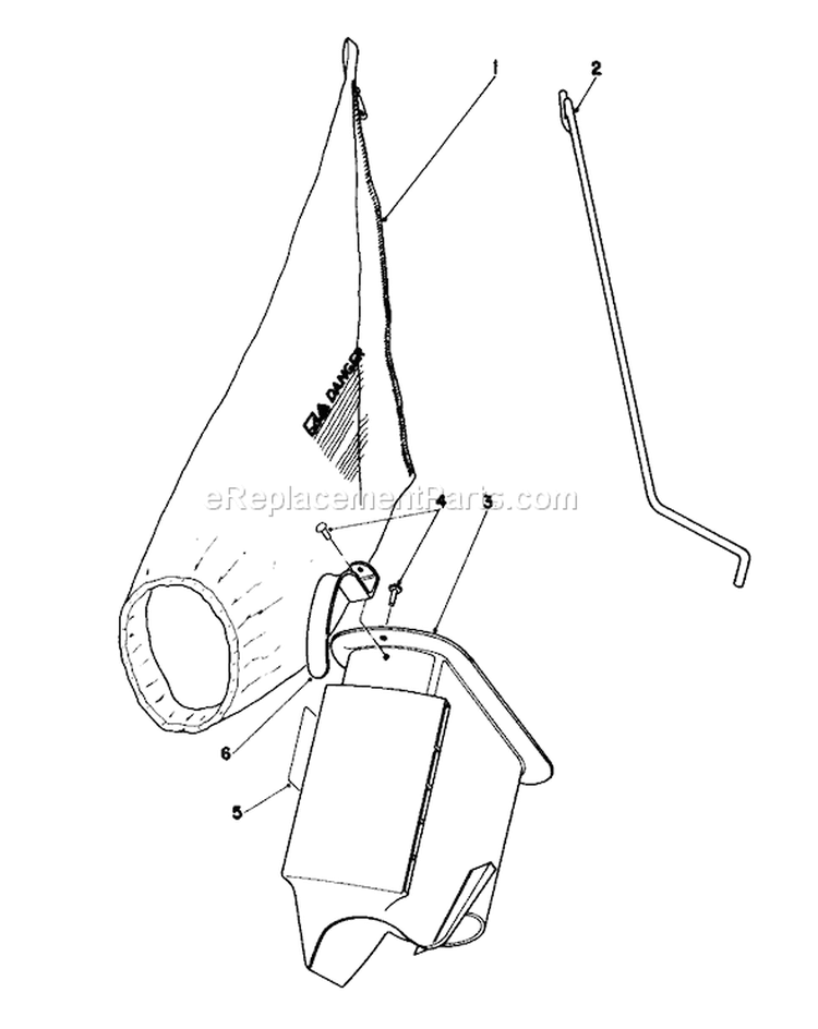 Bagging Kit Diagram and Parts List for 16770 3000001-3999999 - 1983 Toro Lawn Mower