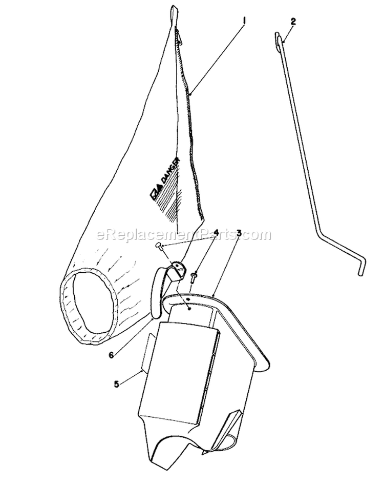 Bagging Kit Diagram and Parts List for 16771 3000001-3999999 - 1983 Toro Lawn Mower