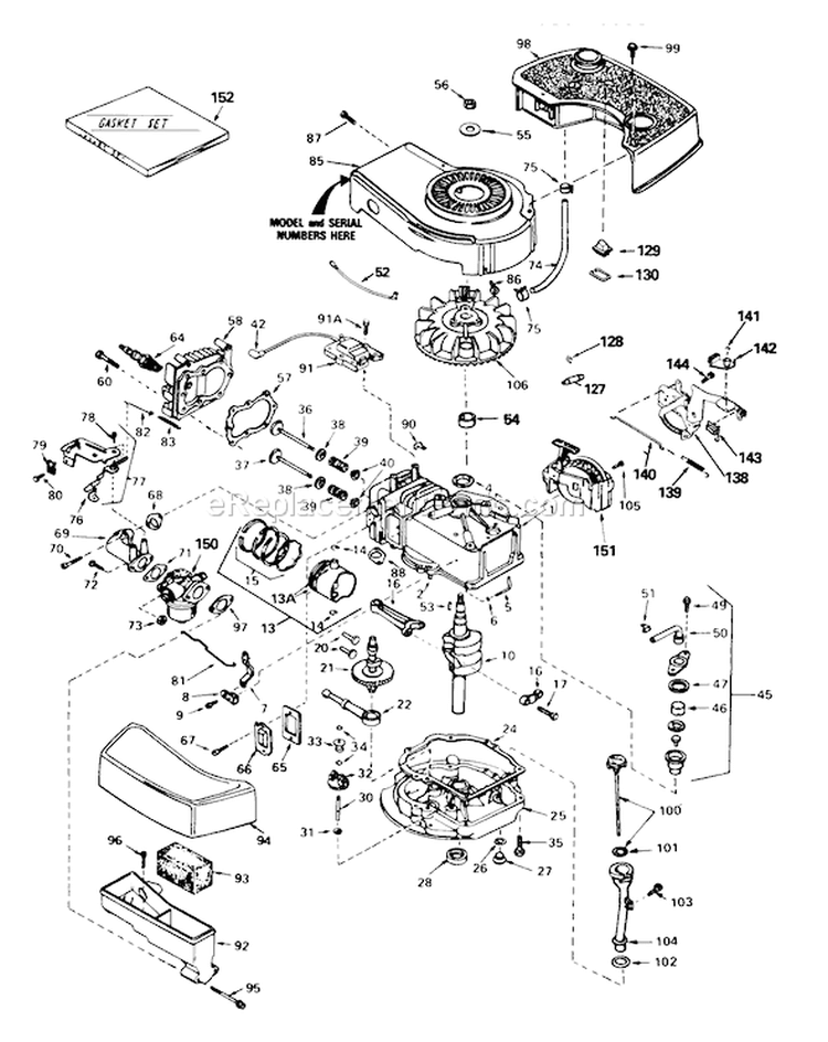 Page E Diagram and Parts List for 16771 4000001-4999999 - 1984 Toro Lawn Mower