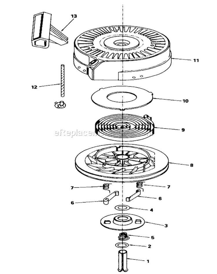 Page K Diagram and Parts List for 16775 7000001-7999999 - 1987 Toro Lawn Mower