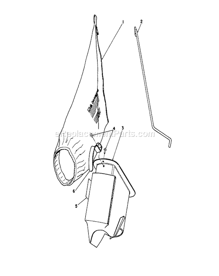 Bagging Kit Diagram and Parts List for 16775 8022966-8999999 - 1988 Toro Lawn Mower