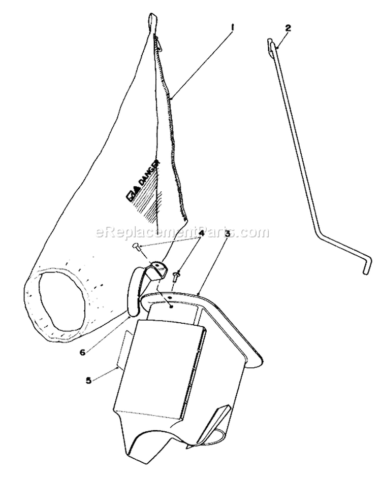 Bagging Kit Diagram and Parts List for 16785 5000001-5999999 - 1985 Toro Lawn Mower