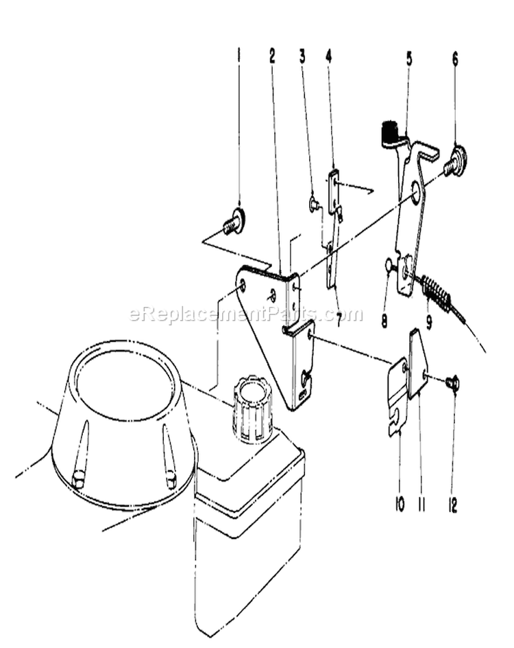 Brake Assembly Diagram and Parts List for 16785 7000001-7999999 - 1987 Toro Lawn Mower
