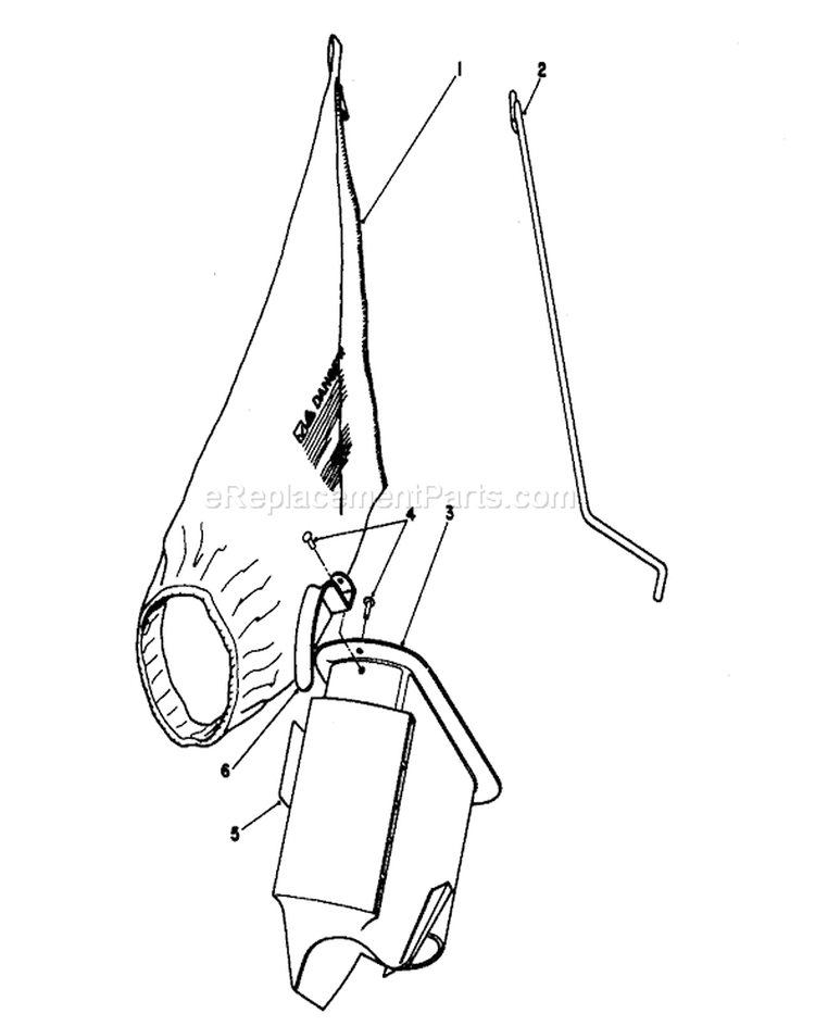 Bagging Kit Diagram and Parts List for 16785 8000001-8007011 - 1988 Toro Lawn Mower