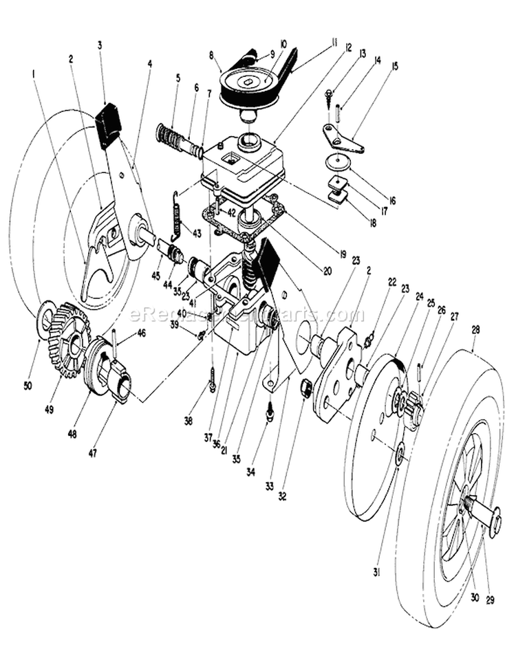 Gear Case Assembly Diagram and Parts List for 16785 8007012-8999999 - 1988 Toro Lawn Mower