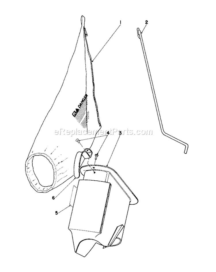 Bagging Kit Diagram and Parts List for 16785 9000001-9999999 - 1989 Toro Lawn Mower