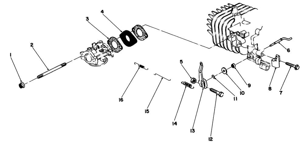 Governor Assembly Diagram and Parts List for 20581 3000001 - 3999999 Toro Lawn Mower