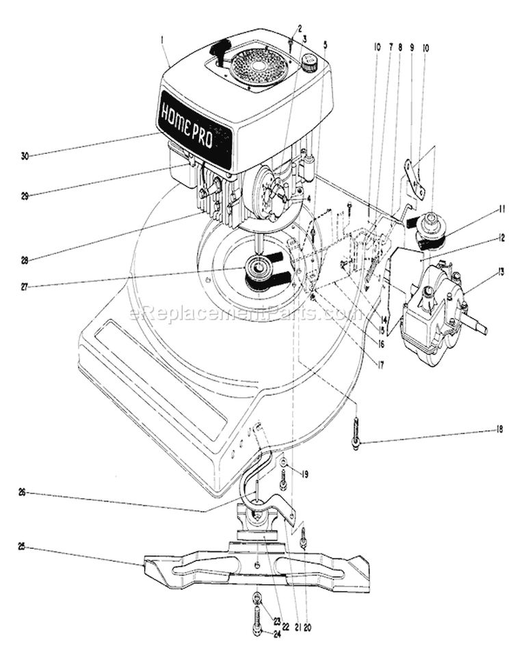 Page C Diagram and Parts List for 16820 9000001-9999999 - 1979 Toro Lawn Mower