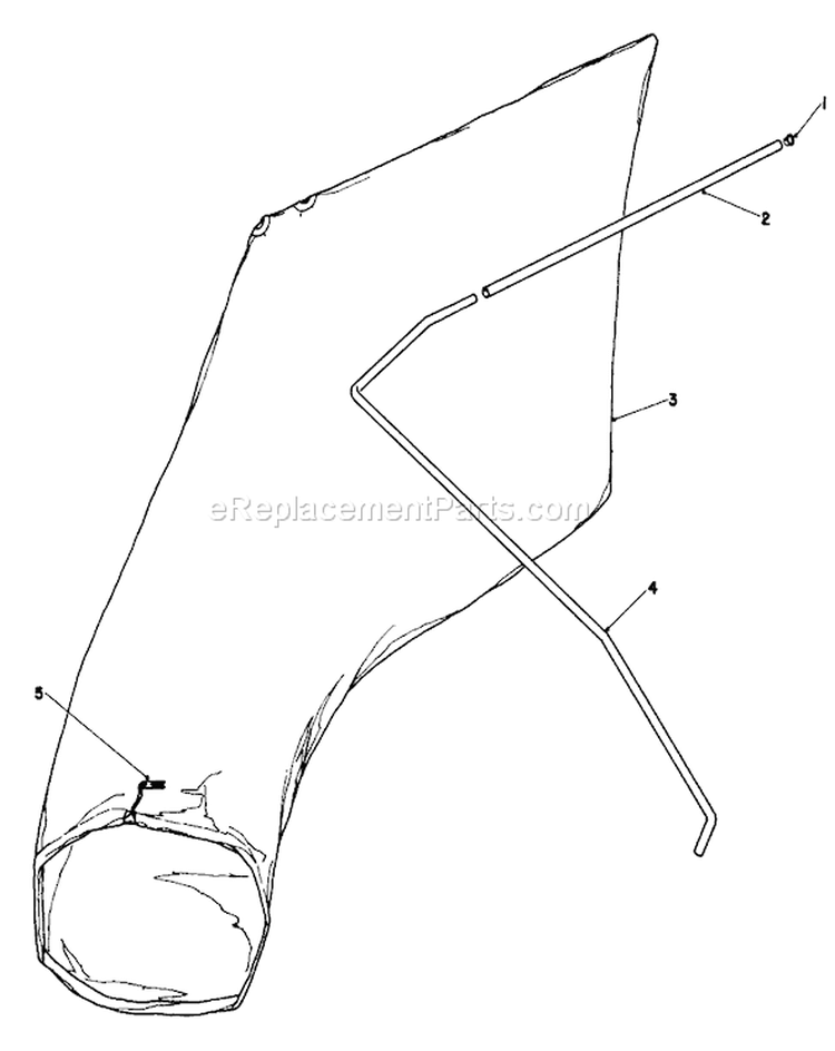 Giant Bag Diagram and Parts List for 16870 0000001-0999999 - 1980 Toro Lawn Mower